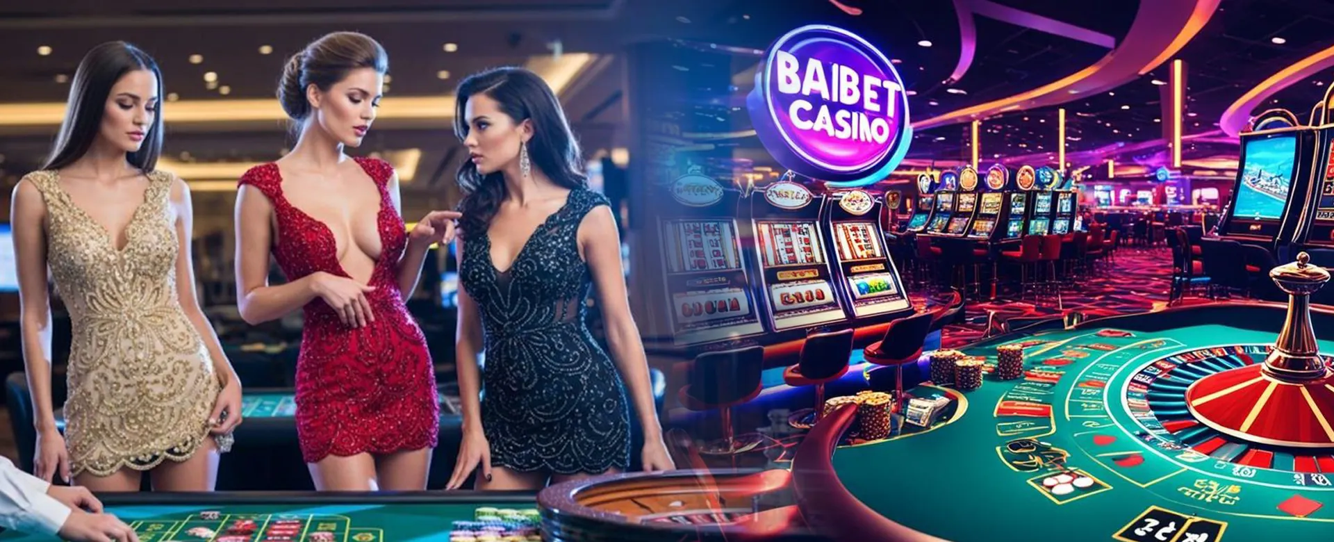 Dynamic background showing secure online casino environment